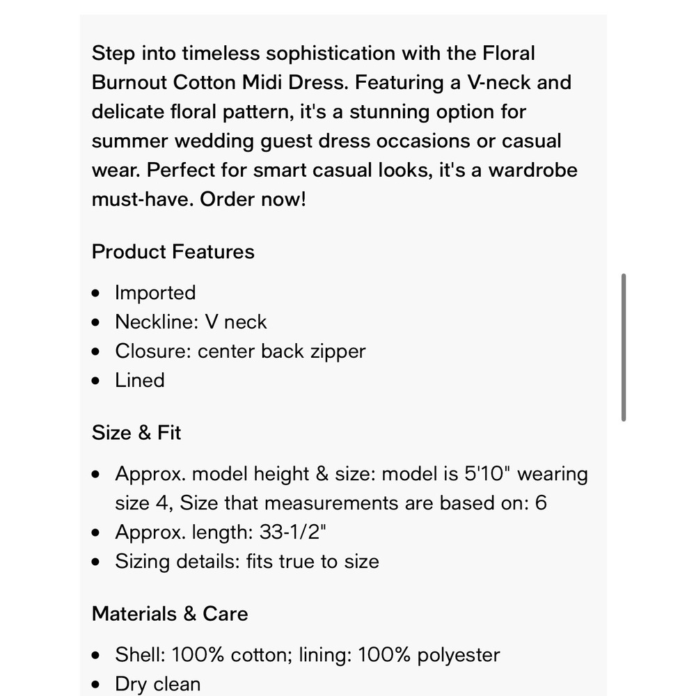Karl Lagerfeld Paris Floral Burnout Cotton Midi Dress Blue White LD6YAQ81 14 - Picture 2 of 9